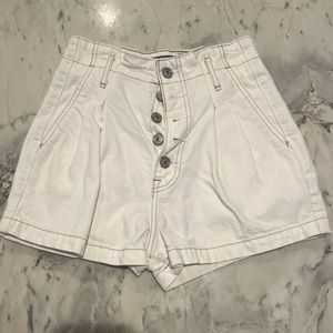Abercrombie and Fitch. White jean shorts. Size 24.